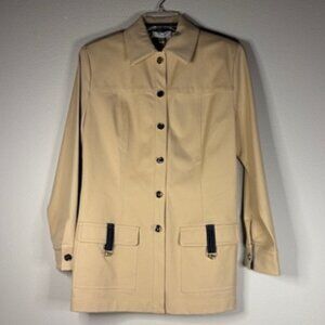 NWT St. John Sport by Marie Gray Classic Beige/Indigo Jacket – Size P